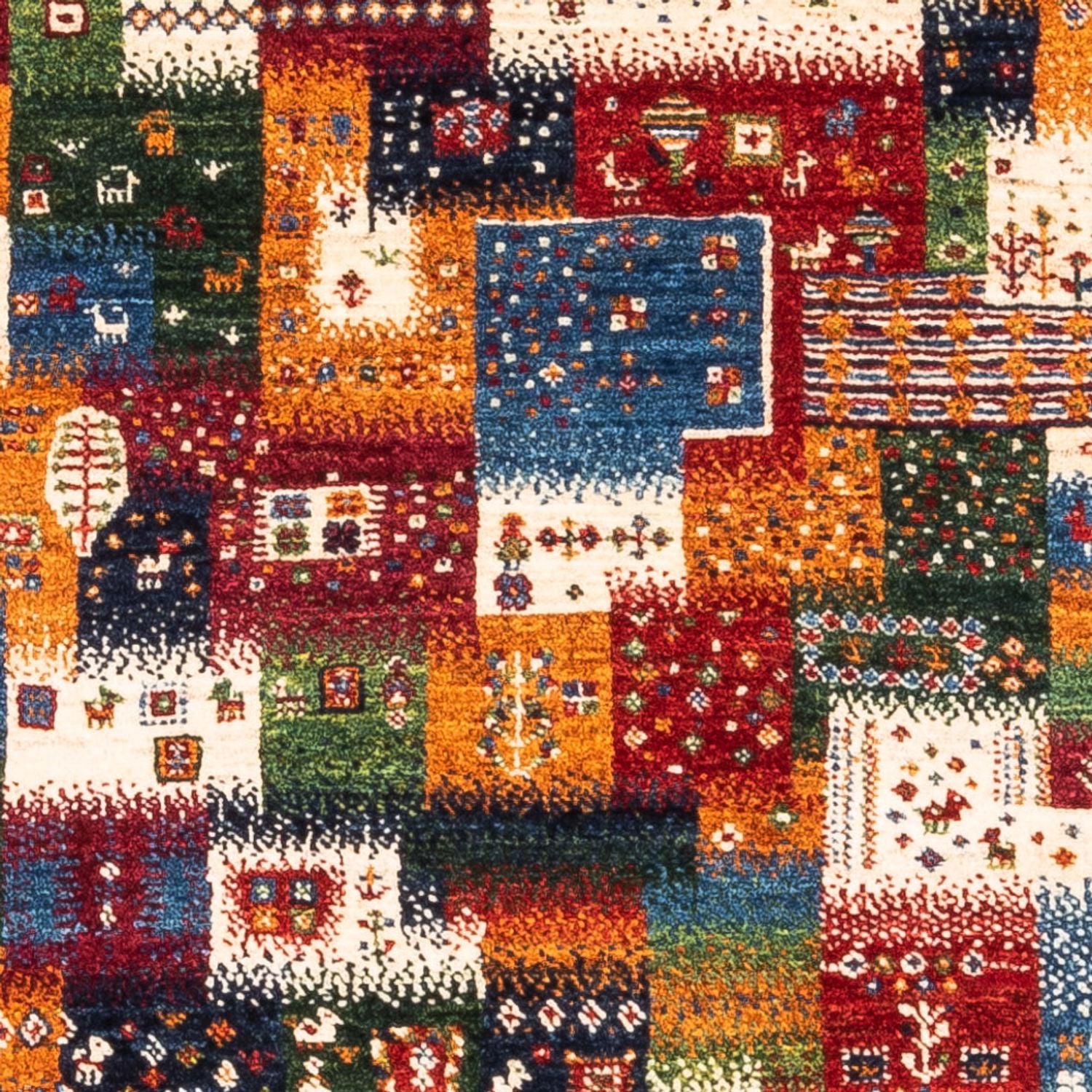 Alfombra Gabbeh - Loribaft Persa - Real - 123 x 89 cm - multicolor
