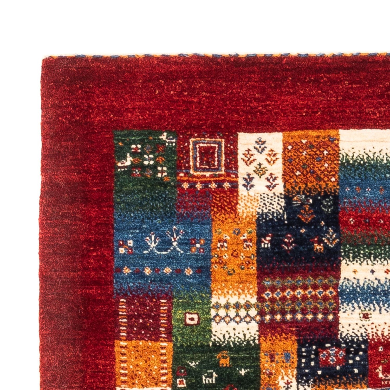 Alfombra Gabbeh - Loribaft Persa - Real - 123 x 89 cm - multicolor
