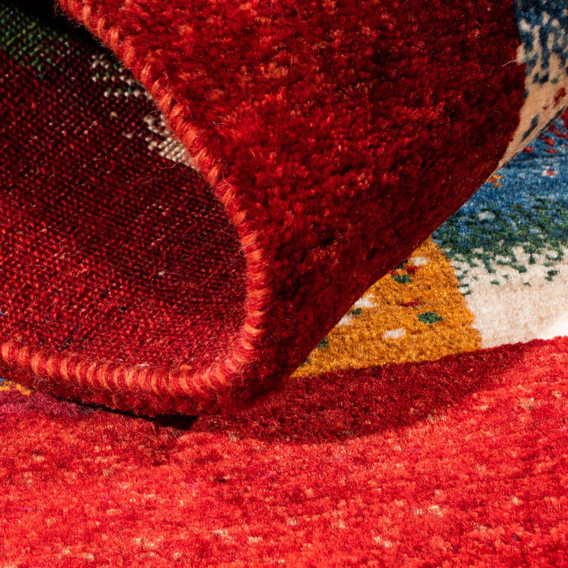 Alfombra Gabbeh - Loribaft Persa - Real - 123 x 89 cm - multicolor