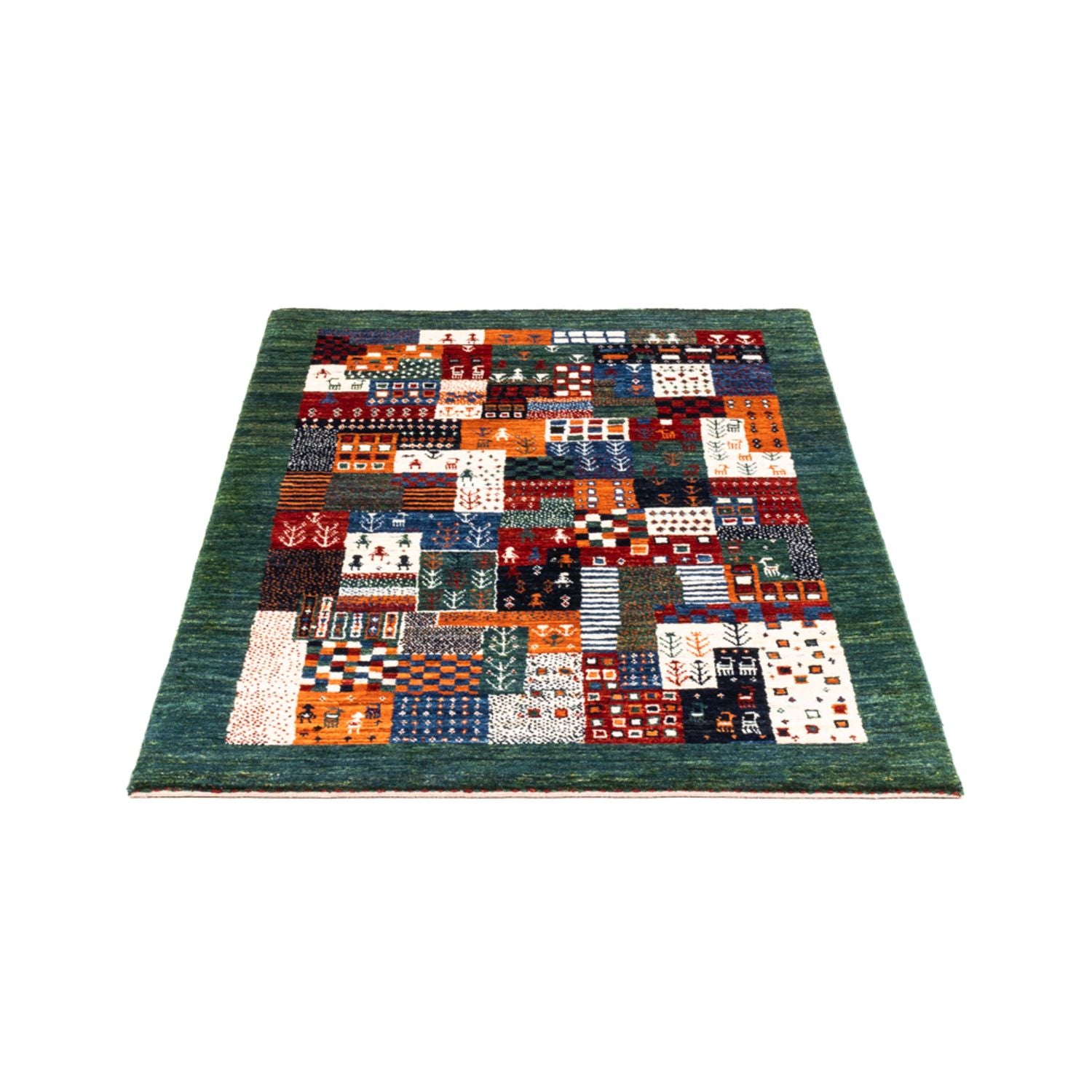 Alfombra Gabbeh - Loribaft Persa - Real - 125 x 83 cm - multicolor