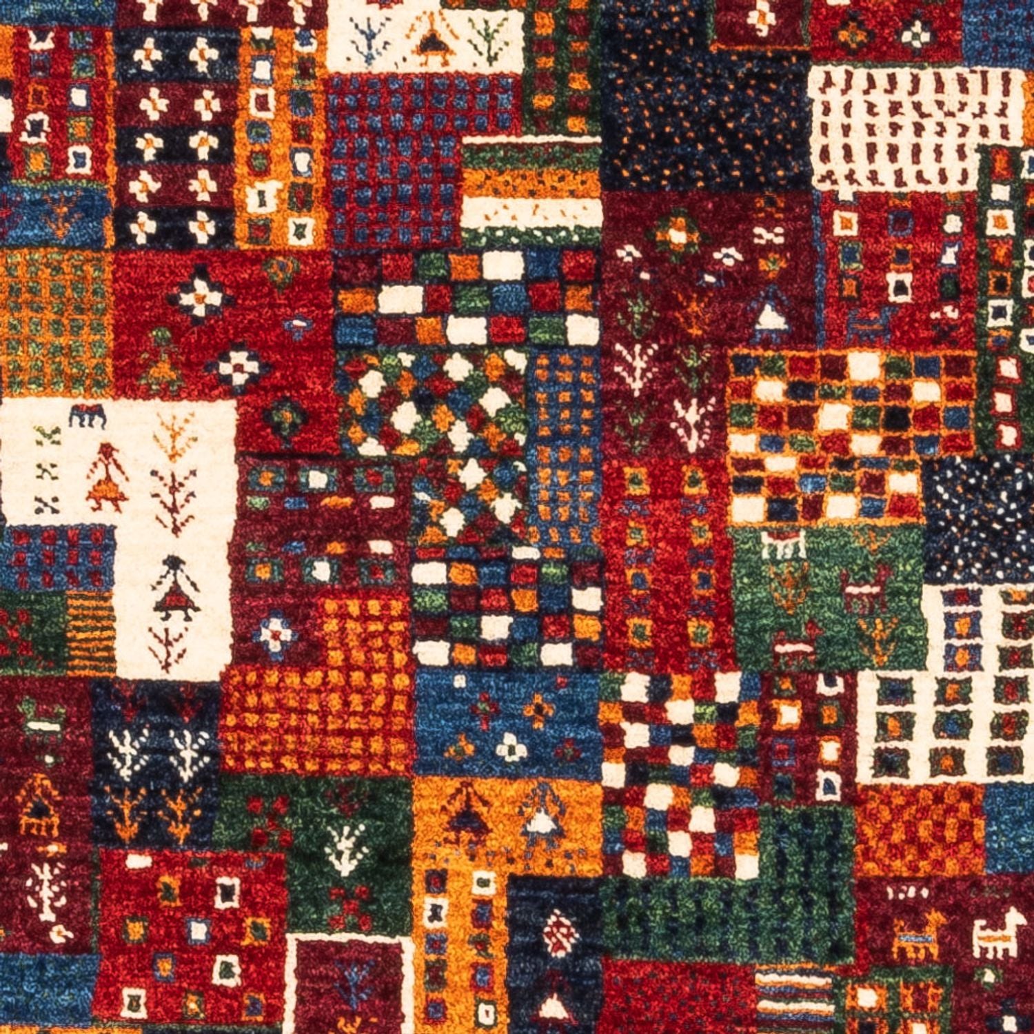 Alfombra Gabbeh - Loribaft Persa - Real - 122 x 84 cm - multicolor