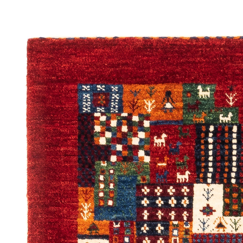 Alfombra Gabbeh - Loribaft Persa - Real - 122 x 84 cm - multicolor