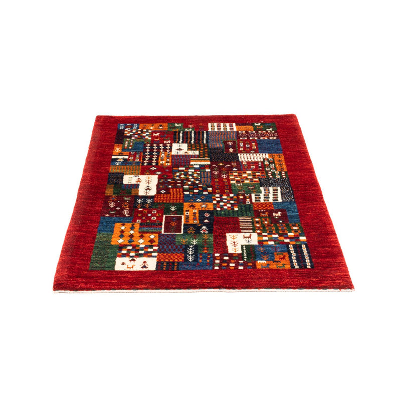 Alfombra Gabbeh - Loribaft Persa - Real - 122 x 84 cm - multicolor
