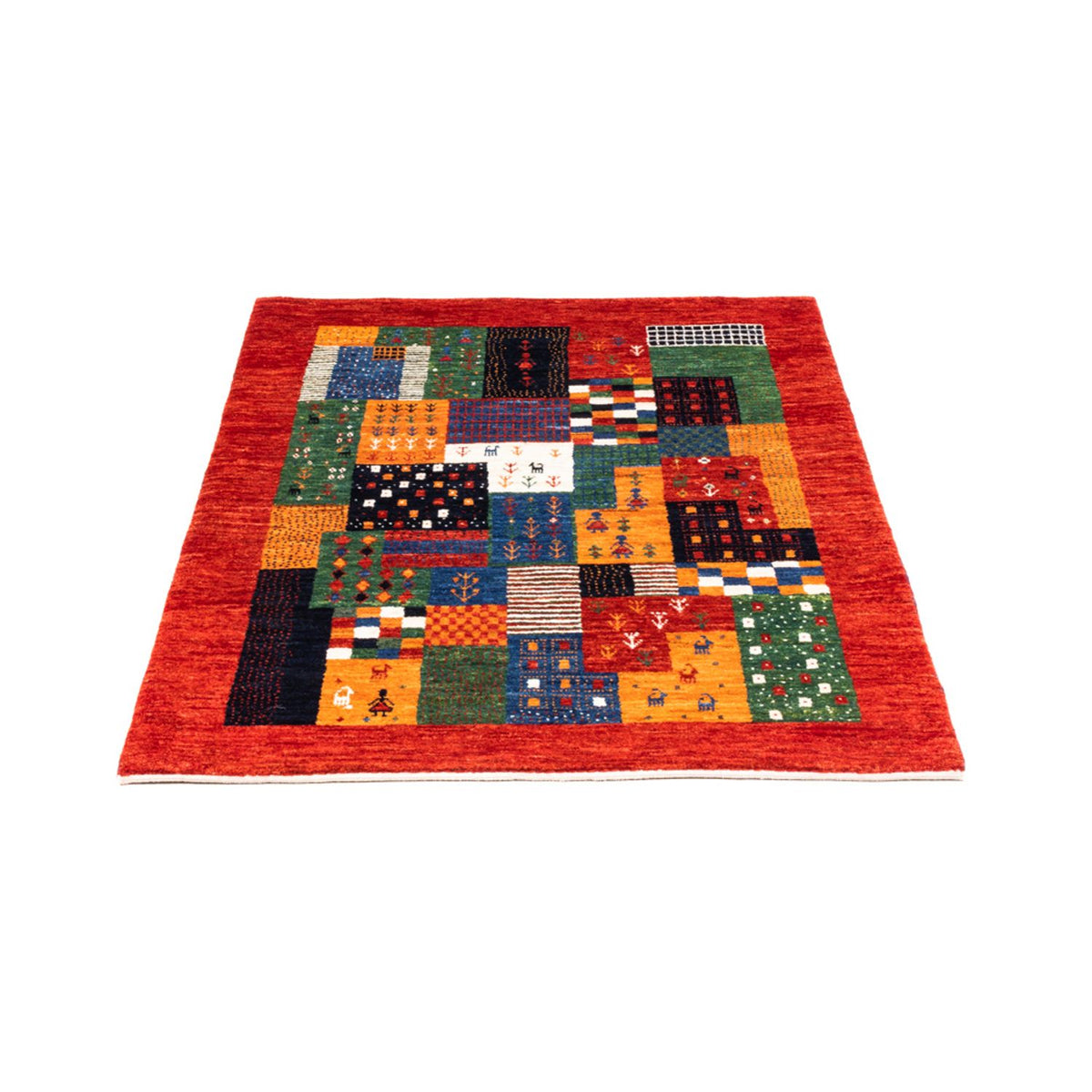 Alfombra Gabbeh - Loribaft Persa - Real - 118 x 84 cm - multicolor