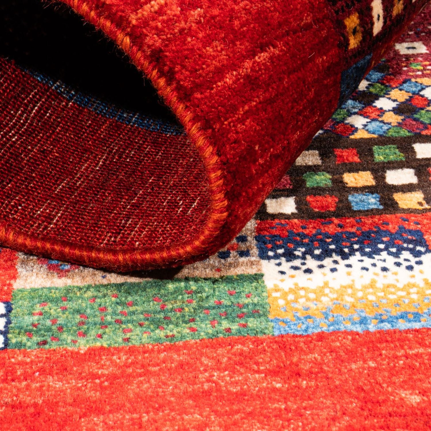Alfombra Gabbeh - Loribaft Persa - Real - 127 x 88 cm - multicolor