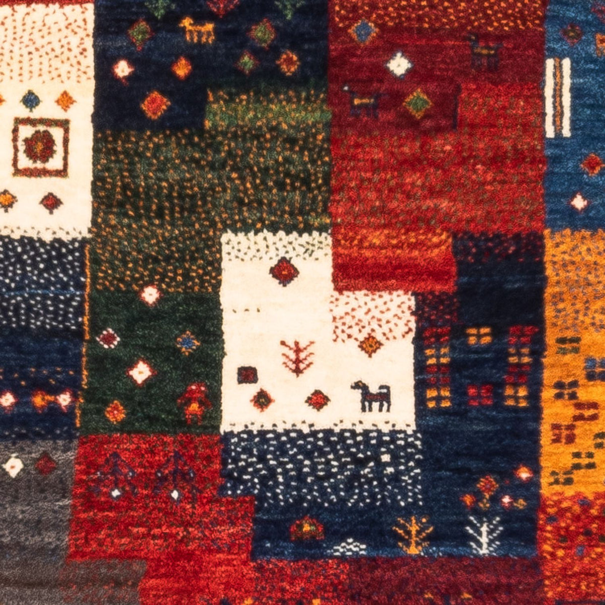 Alfombra Gabbeh - Loribaft Persa - Real - 132 x 82 cm - multicolor