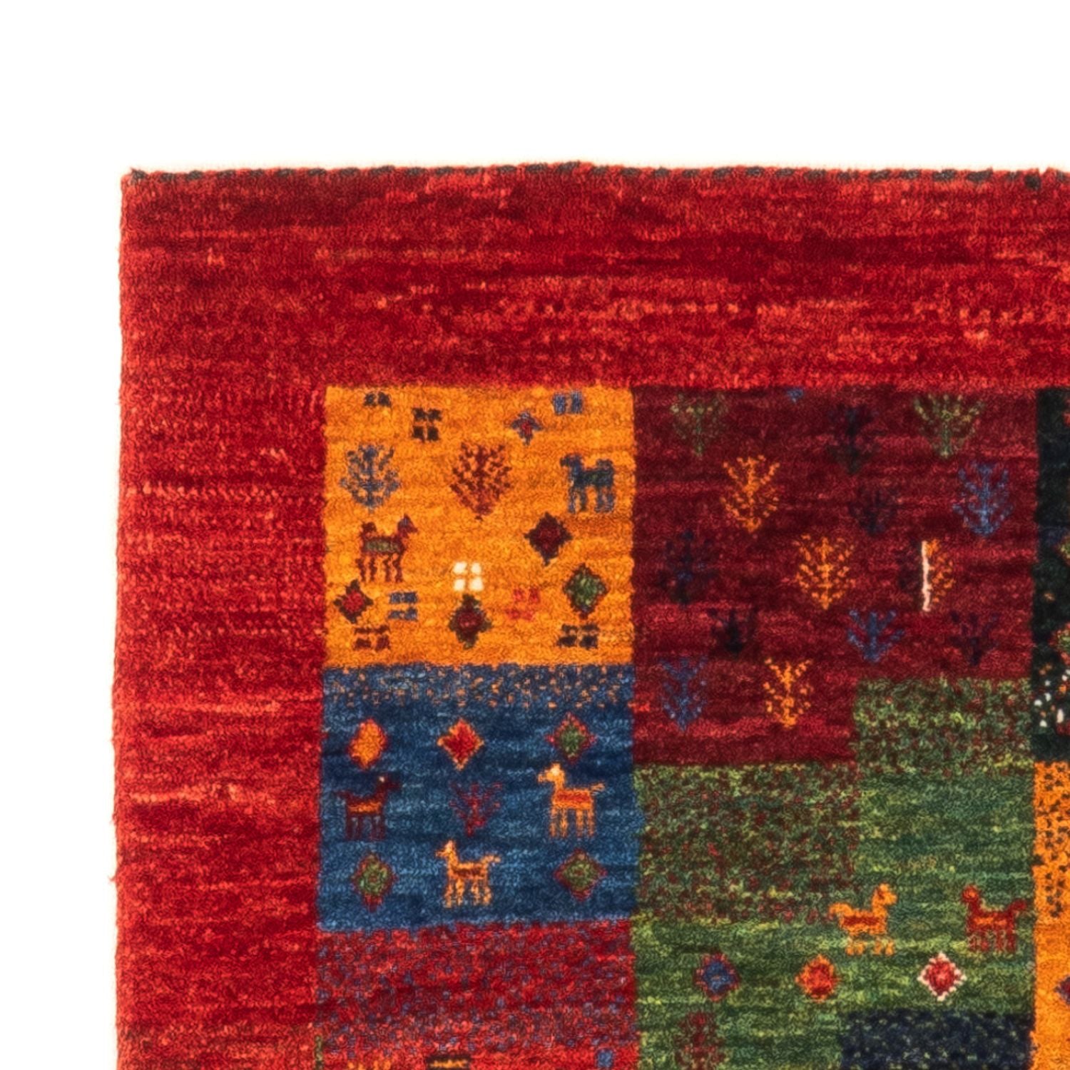 Alfombra Gabbeh - Loribaft Persa - Real - 132 x 82 cm - multicolor