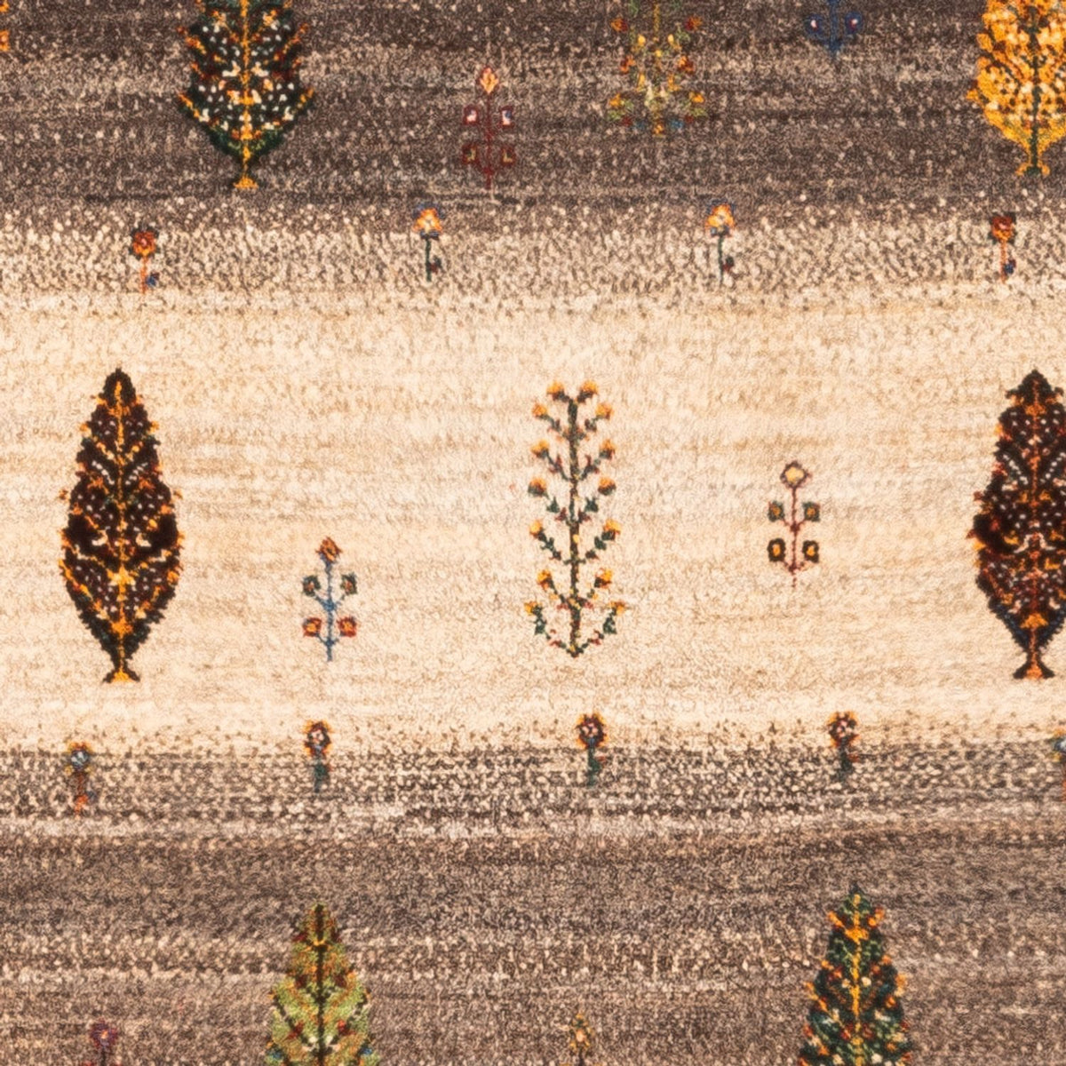 Alfombra Gabbeh - Loribaft Persa - Real - 125 x 88 cm - gris