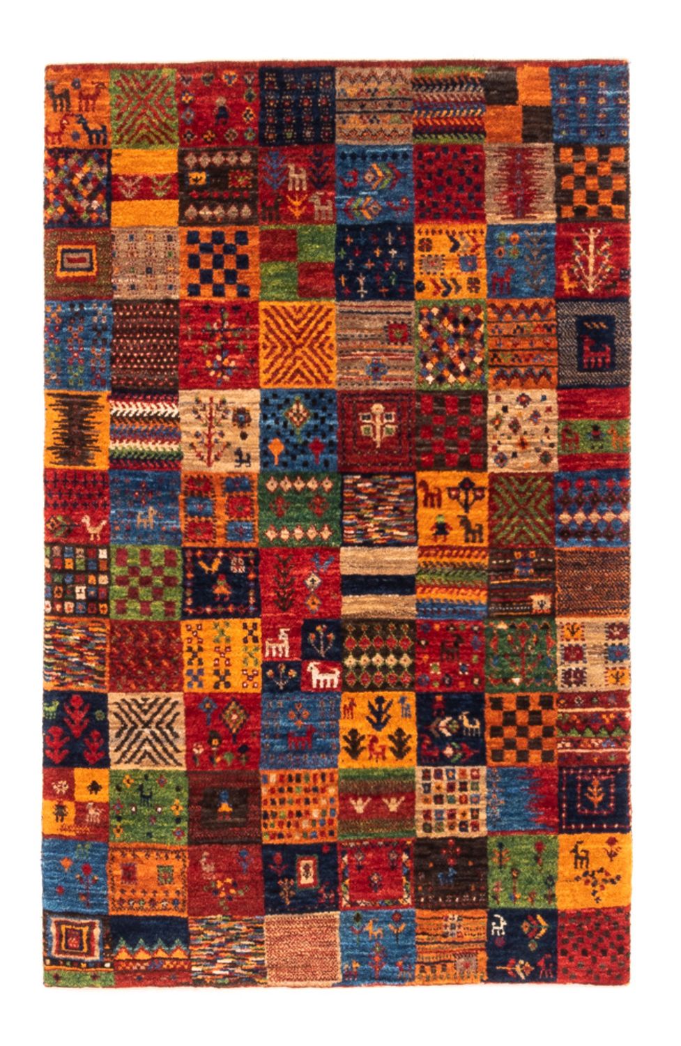 Alfombra Gabbeh - Loribaft Persa - Real - 124 x 80 cm - multicolor