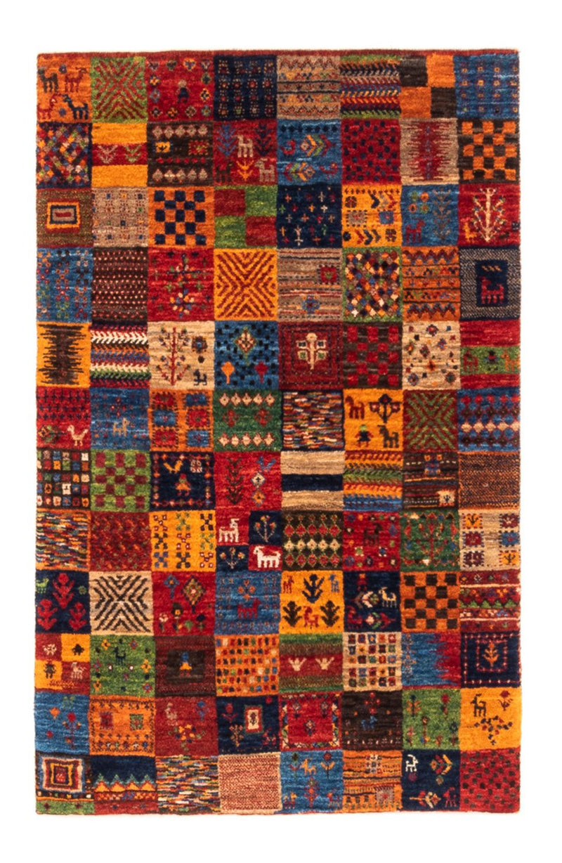 Alfombra Gabbeh - Loribaft Persa - Real - 124 x 80 cm - multicolor