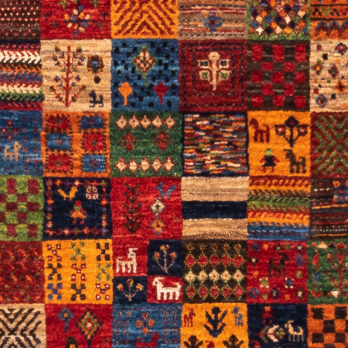 Alfombra Gabbeh - Loribaft Persa - Real - 124 x 80 cm - multicolor