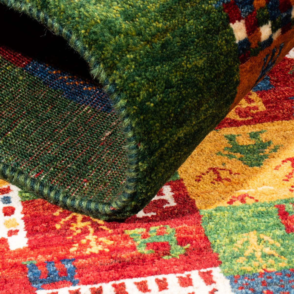 Alfombra Gabbeh - Loribaft Persa - Real - 133 x 85 cm - multicolor