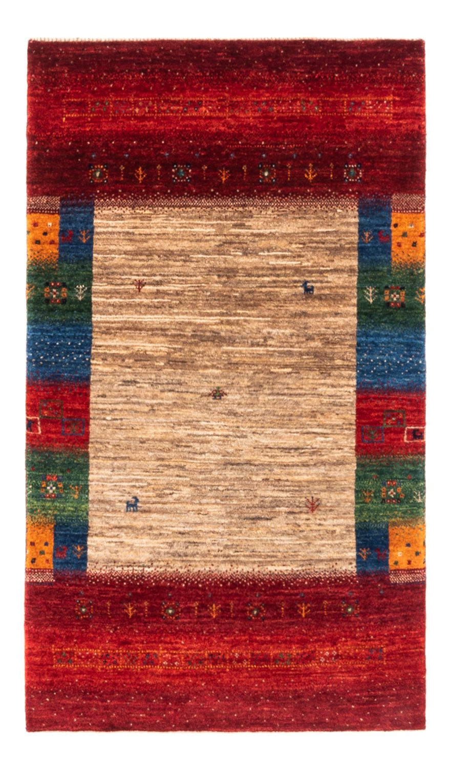 Alfombra Gabbeh - Loribaft Persa - Real - 136 x 85 cm - multicolor