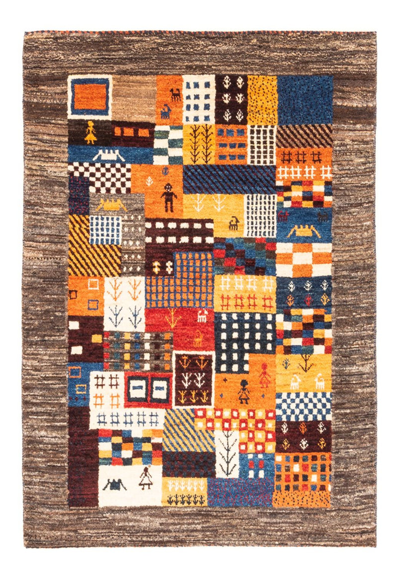 Alfombra Gabbeh - Loribaft Persa - Real - 120 x 83 cm - multicolor