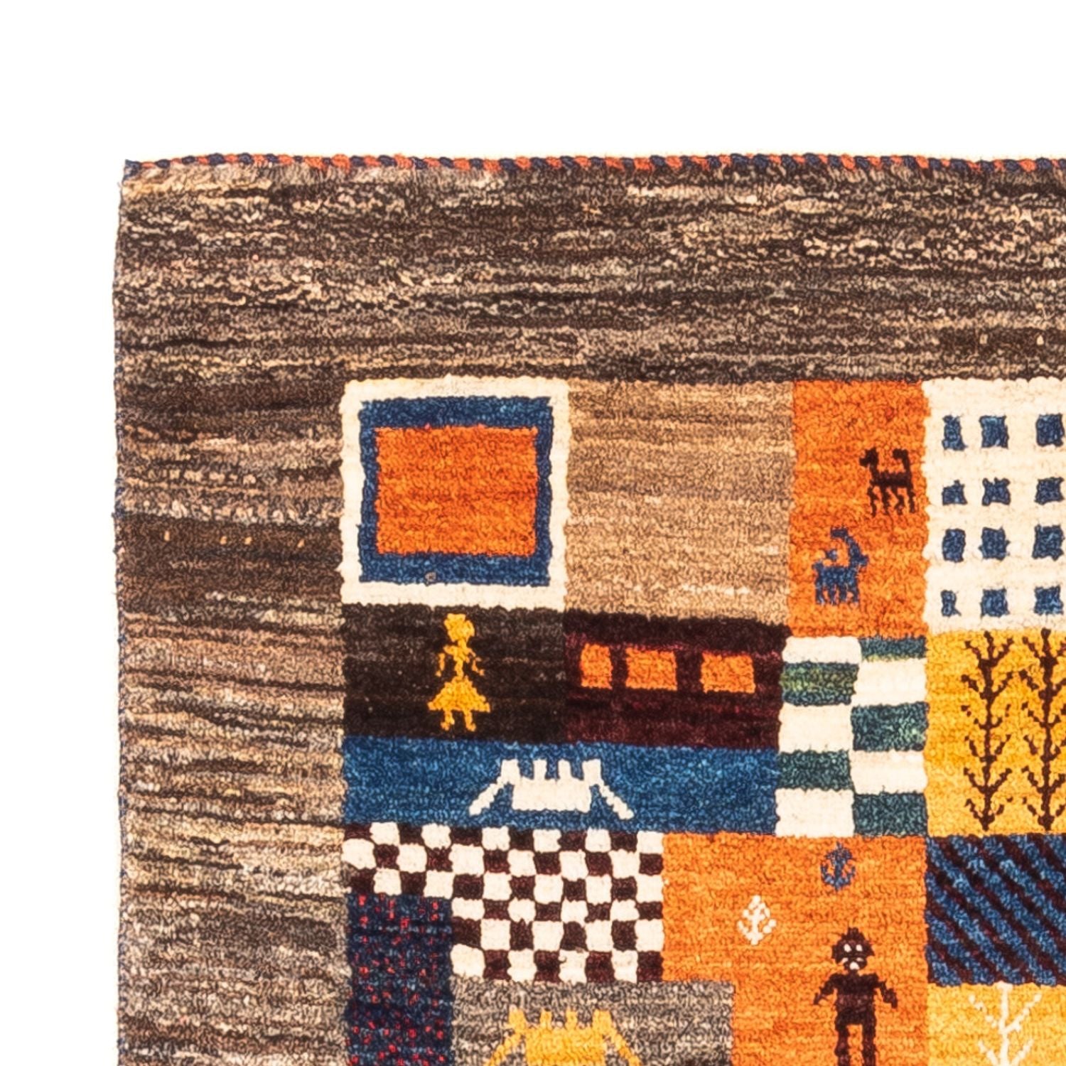 Alfombra Gabbeh - Loribaft Persa - Real - 120 x 83 cm - multicolor