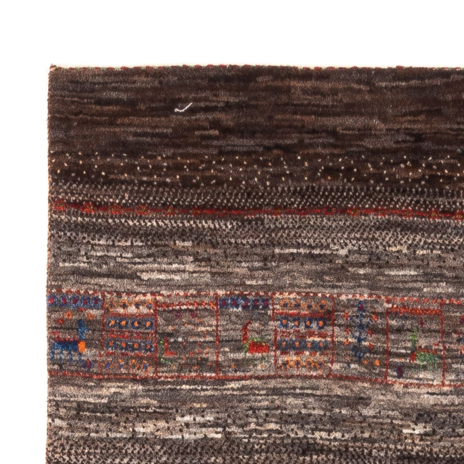 Alfombra Gabbeh - Loribaft Persa - Real - 137 x 85 cm - marrón