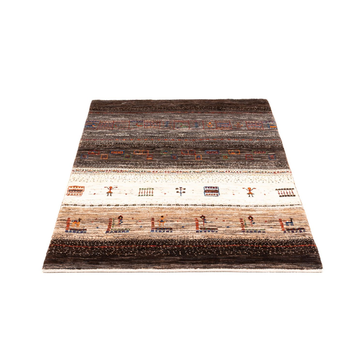 Alfombra Gabbeh - Loribaft Persa - Real - 137 x 85 cm - marrón