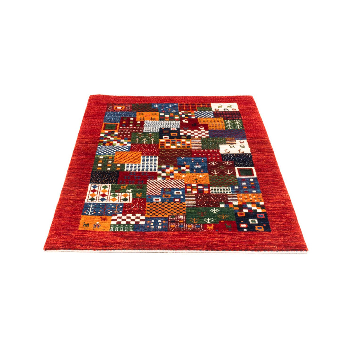 Alfombra Gabbeh - Loribaft Persa - Real - 132 x 86 cm - multicolor