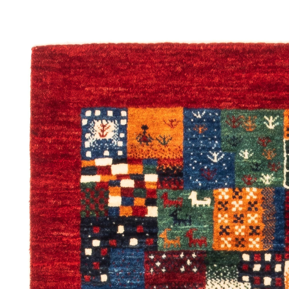 Alfombra Gabbeh - Loribaft Persa - Real - 130 x 86 cm - multicolor
