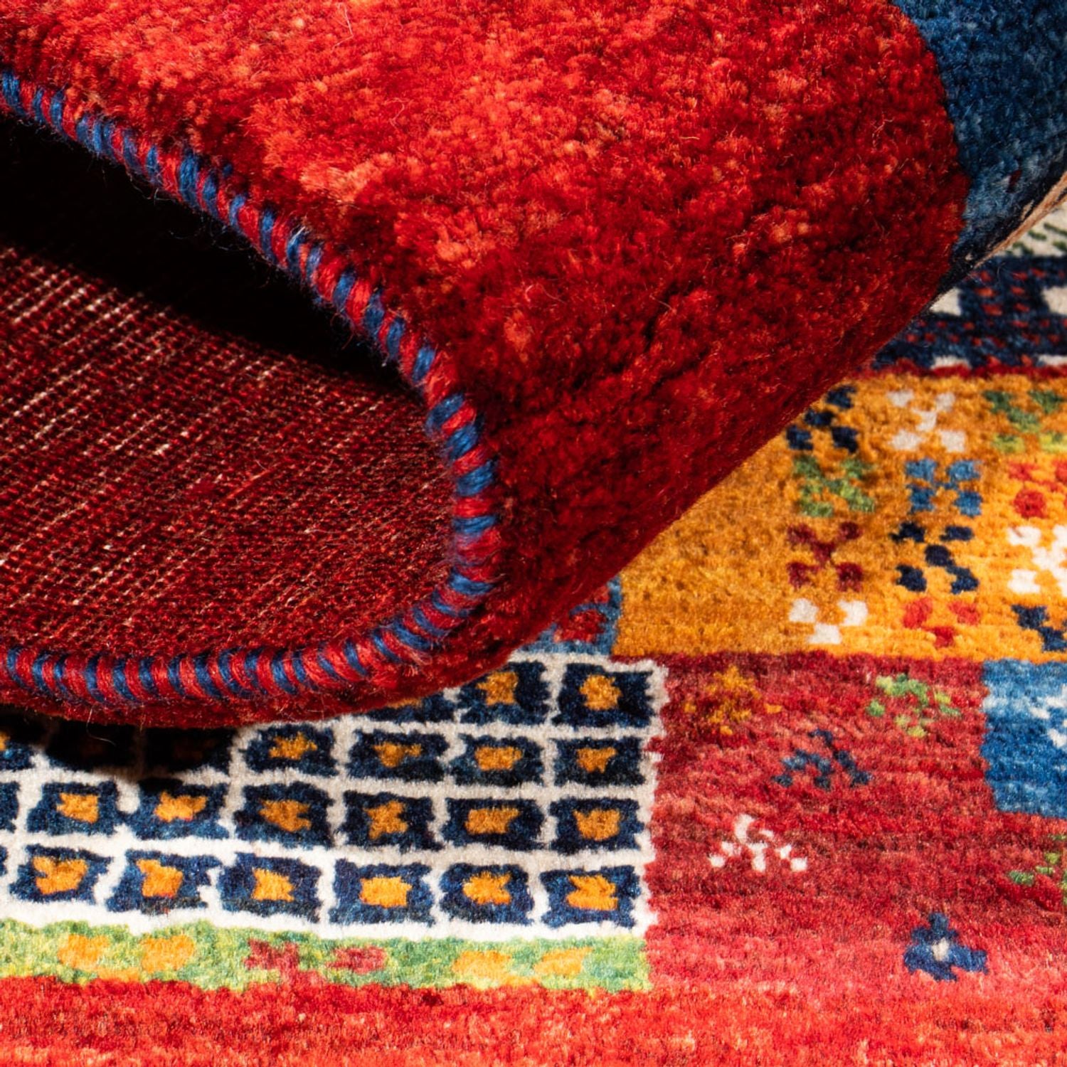 Alfombra Gabbeh - Loribaft Persa - Real - 120 x 87 cm - multicolor