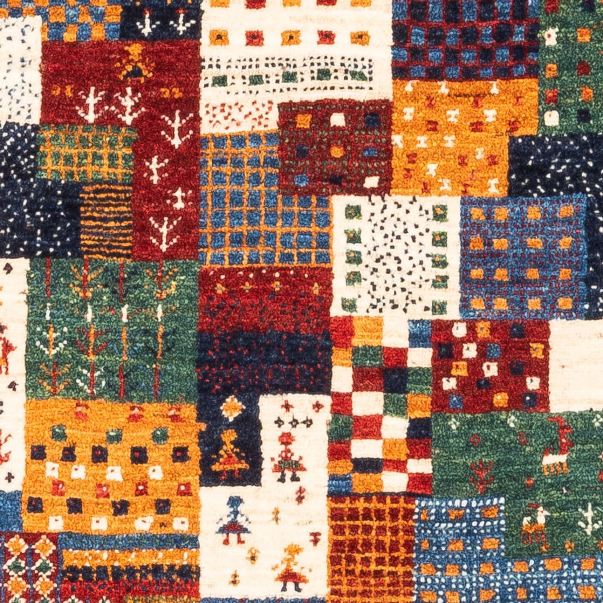 Alfombra Gabbeh - Loribaft Persa - Real - 119 x 79 cm - multicolor