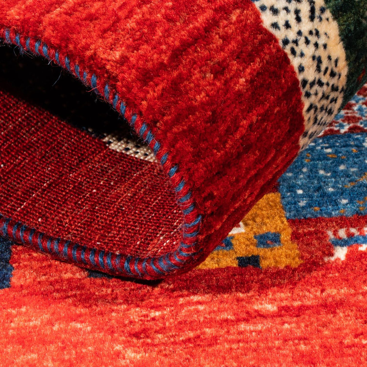 Alfombra Gabbeh - Loribaft Persa - Real - 119 x 79 cm - multicolor