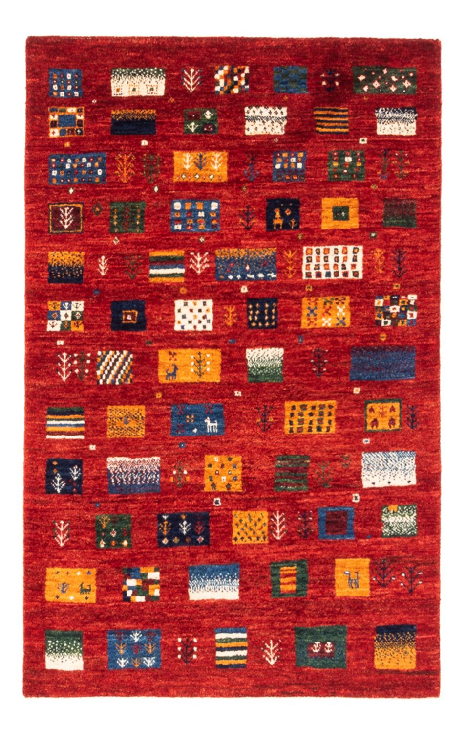 Alfombra Gabbeh - Loribaft Persa - Real - 130 x 85 cm - multicolor