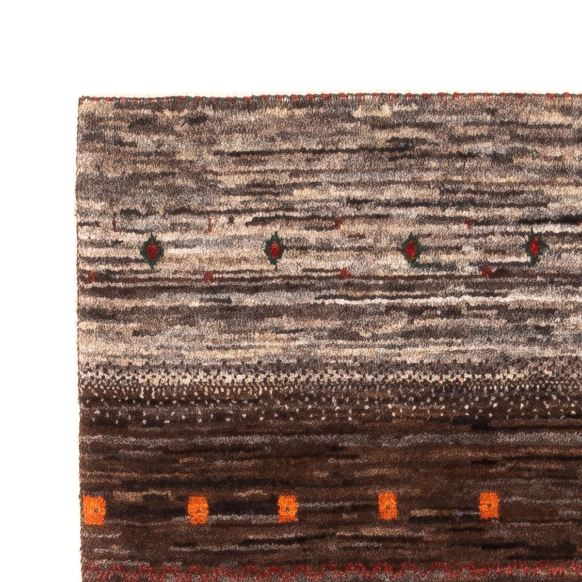 Alfombra Gabbeh - Loribaft Persa - Real - 134 x 84 cm - gris