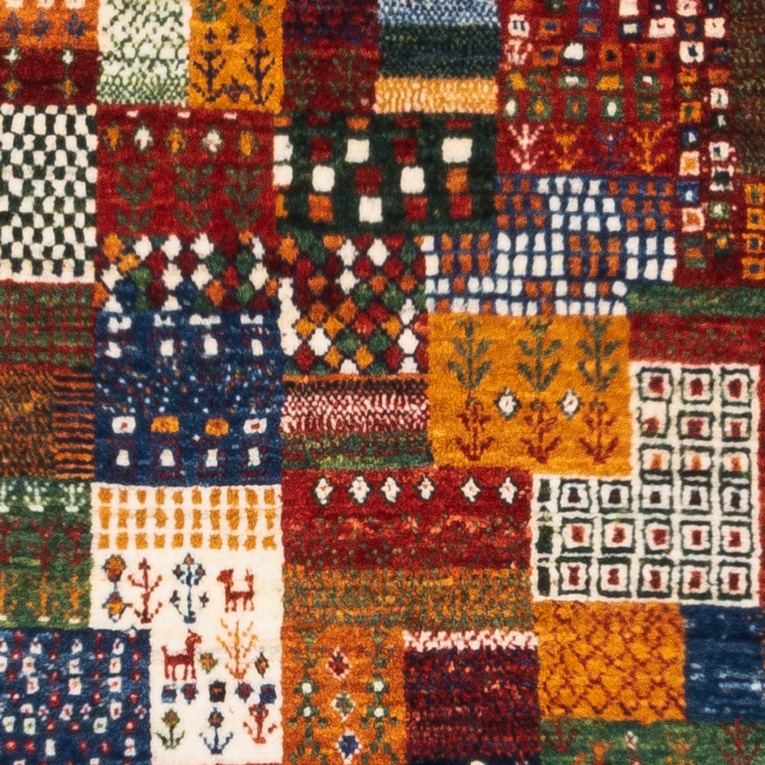 Alfombra Gabbeh - Loribaft Persa - Real - 125 x 80 cm - multicolor