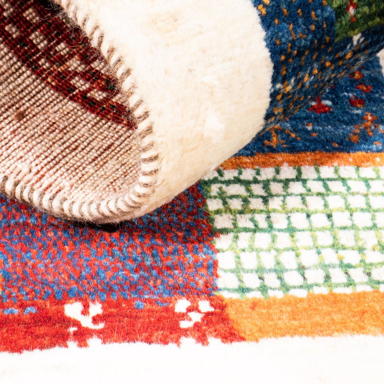Alfombra Gabbeh - Loribaft Persa - Real - 125 x 80 cm - multicolor