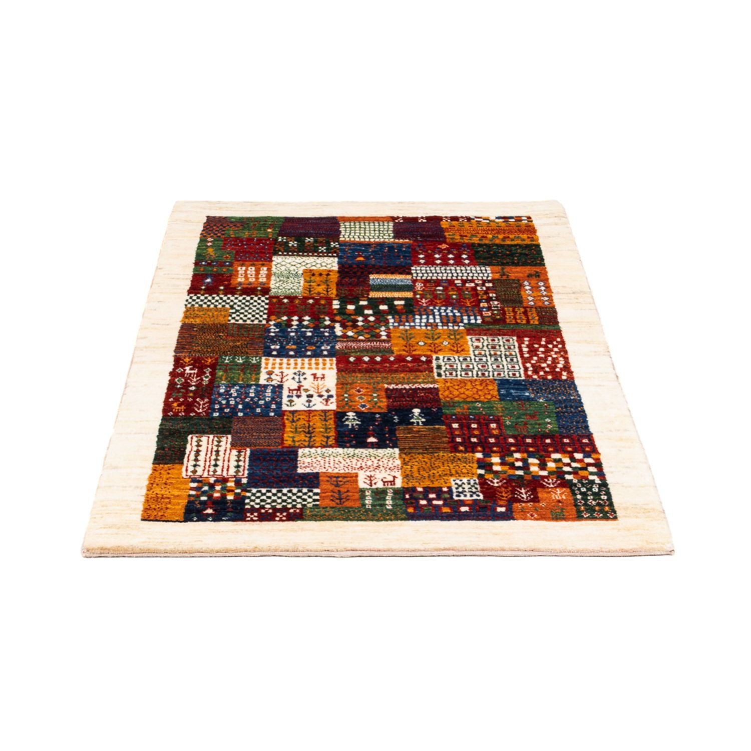 Alfombra Gabbeh - Loribaft Persa - Real - 125 x 80 cm - multicolor