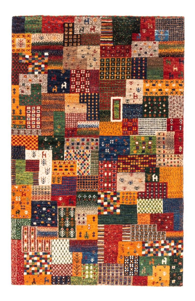 Alfombra Gabbeh - Loribaft Persa - Real - 130 x 86 cm - multicolor