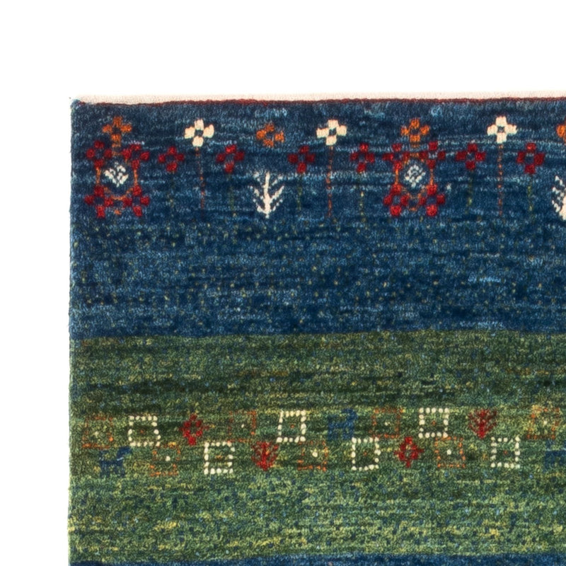 Alfombra Gabbeh - Loribaft Persa - Real - 130 x 85 cm - azul