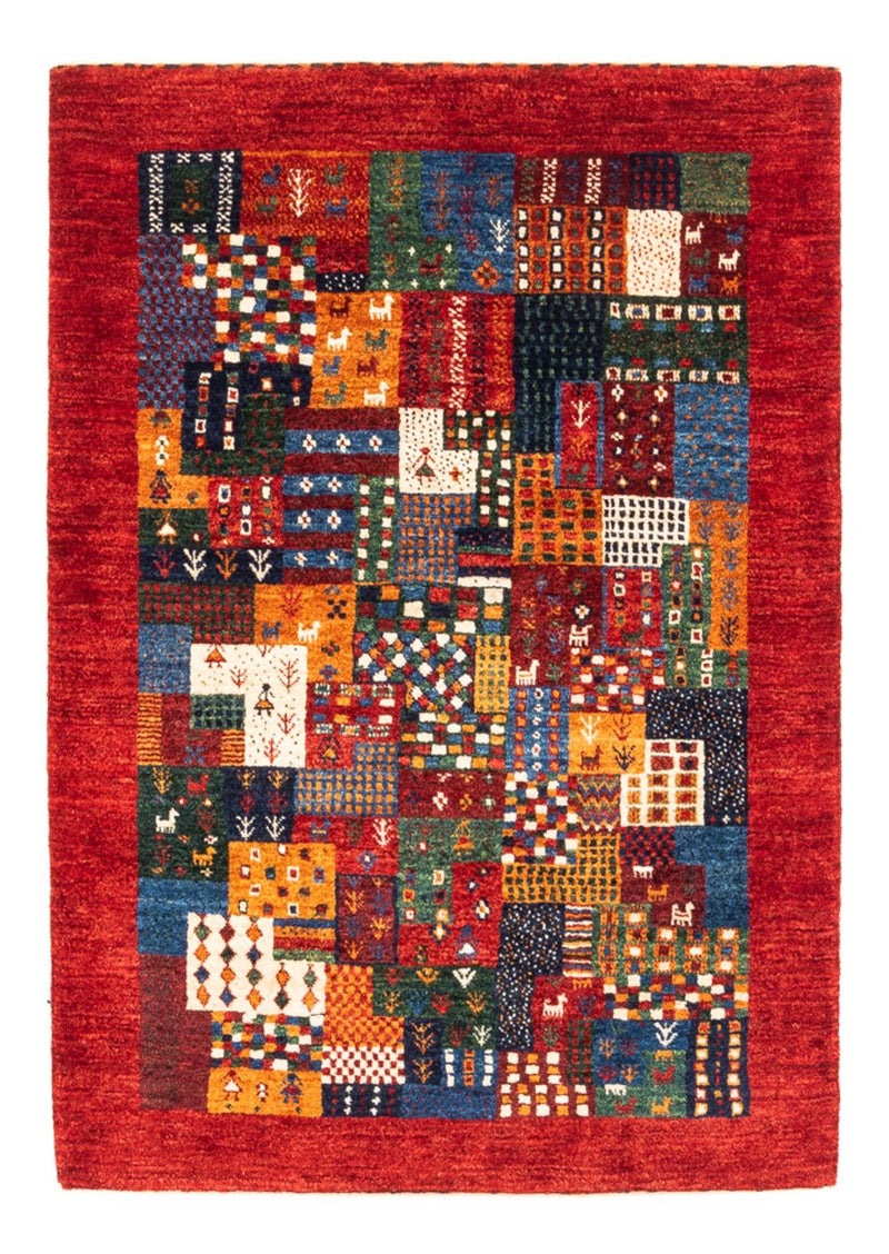 Alfombra Gabbeh - Loribaft Persa - Real - 122 x 86 cm - multicolor