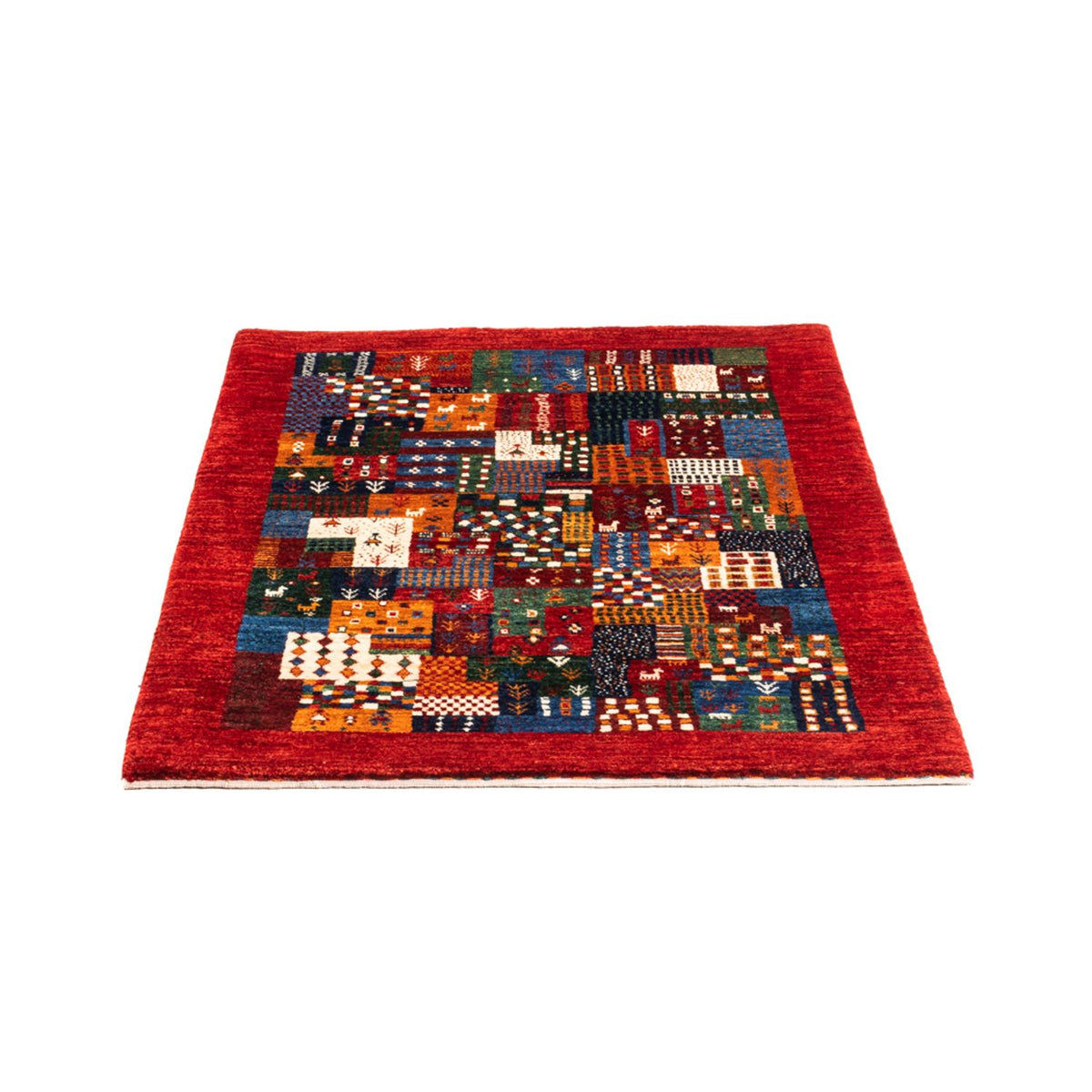 Alfombra Gabbeh - Loribaft Persa - Real - 122 x 86 cm - multicolor