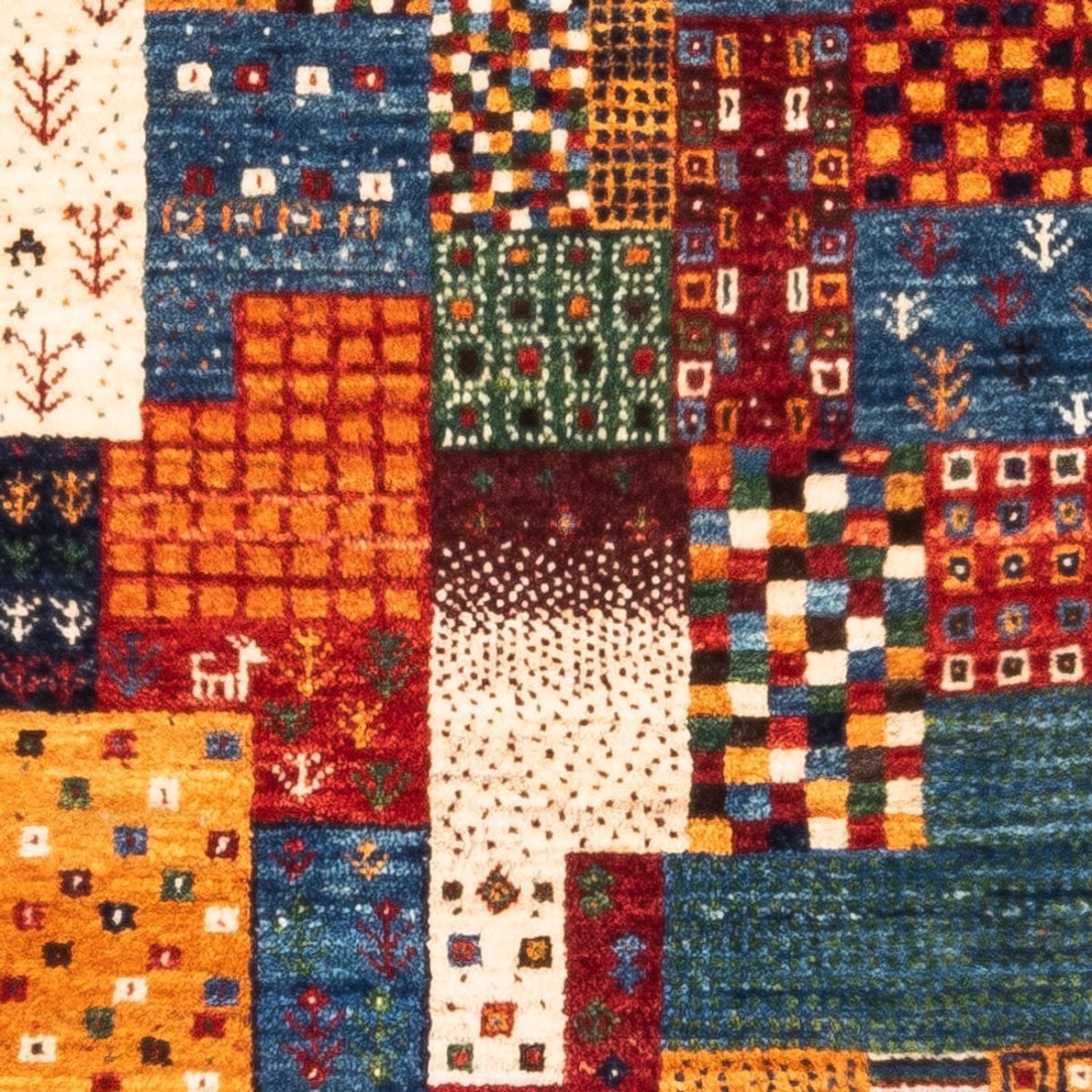 Alfombra Gabbeh - Loribaft Persa - Real - 132 x 80 cm - multicolor