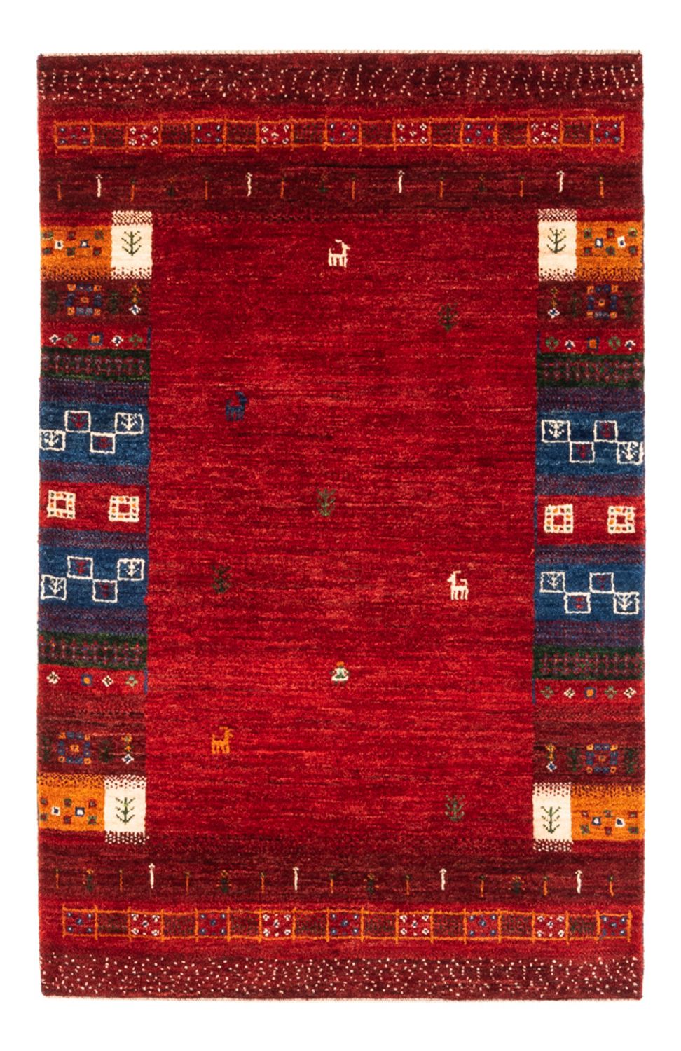 Alfombra Gabbeh - Loribaft Persa - Real - 130 x 86 cm - multicolor