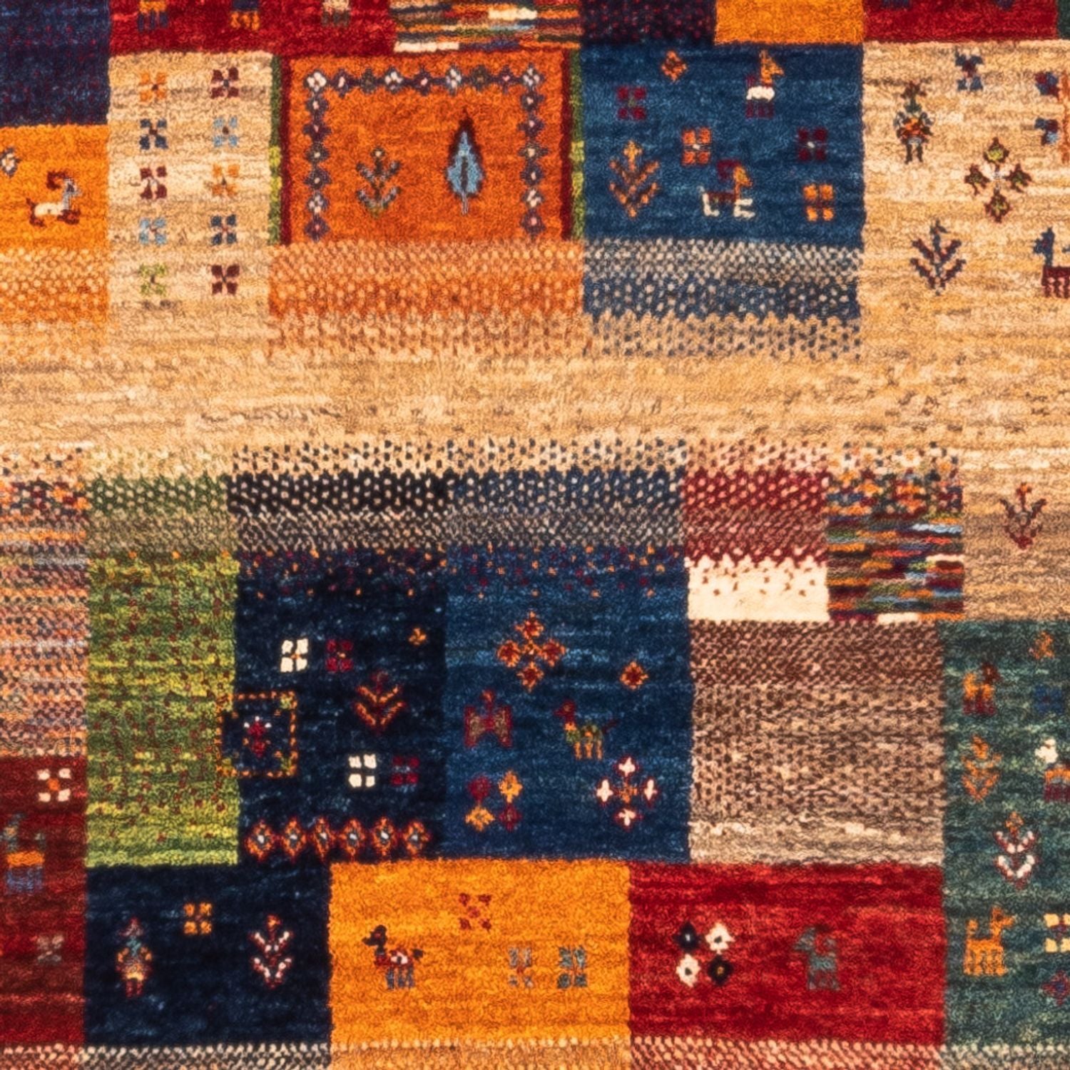 Alfombra Gabbeh - Loribaft Persa - Real - 132 x 84 cm - multicolor