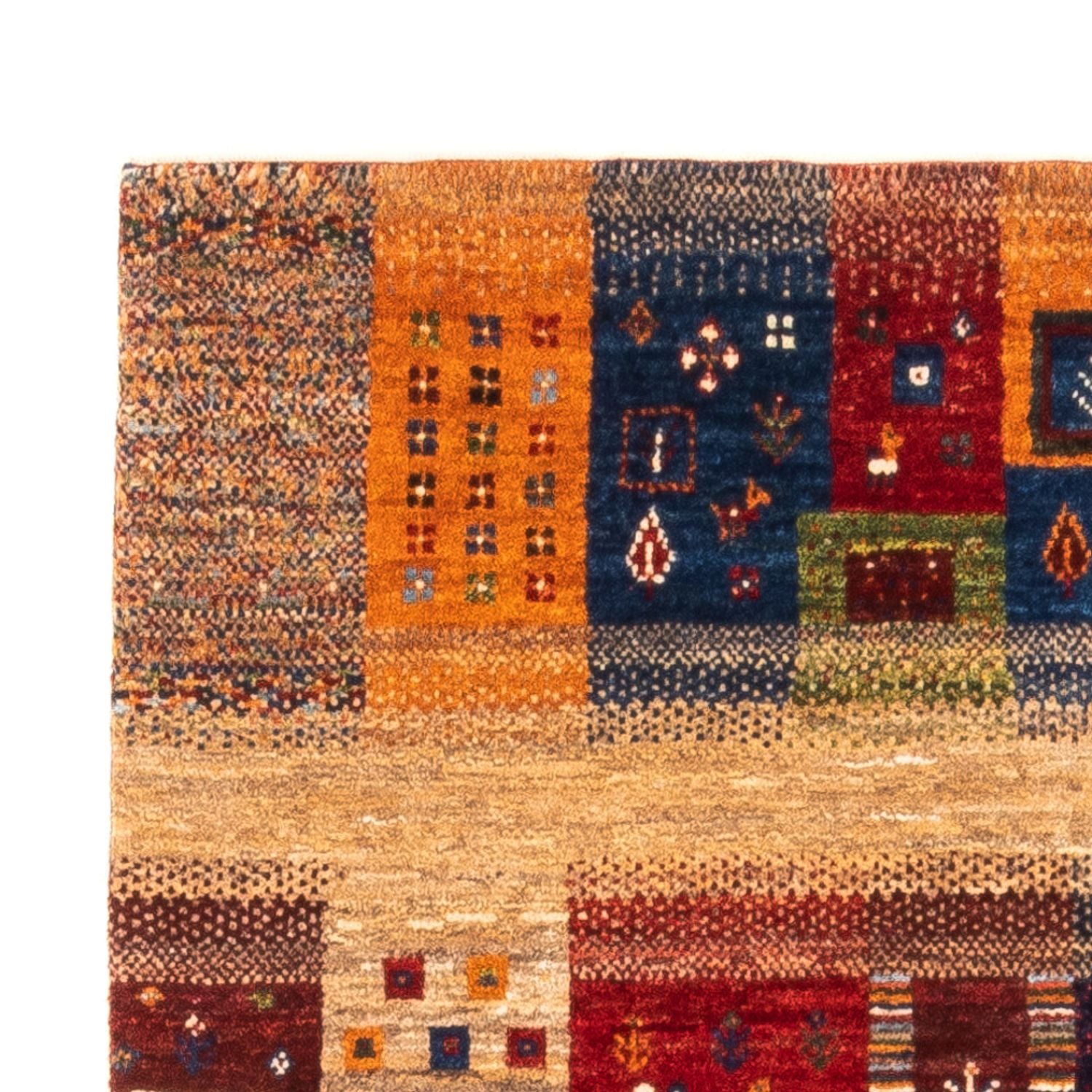Alfombra Gabbeh - Loribaft Persa - Real - 132 x 84 cm - multicolor