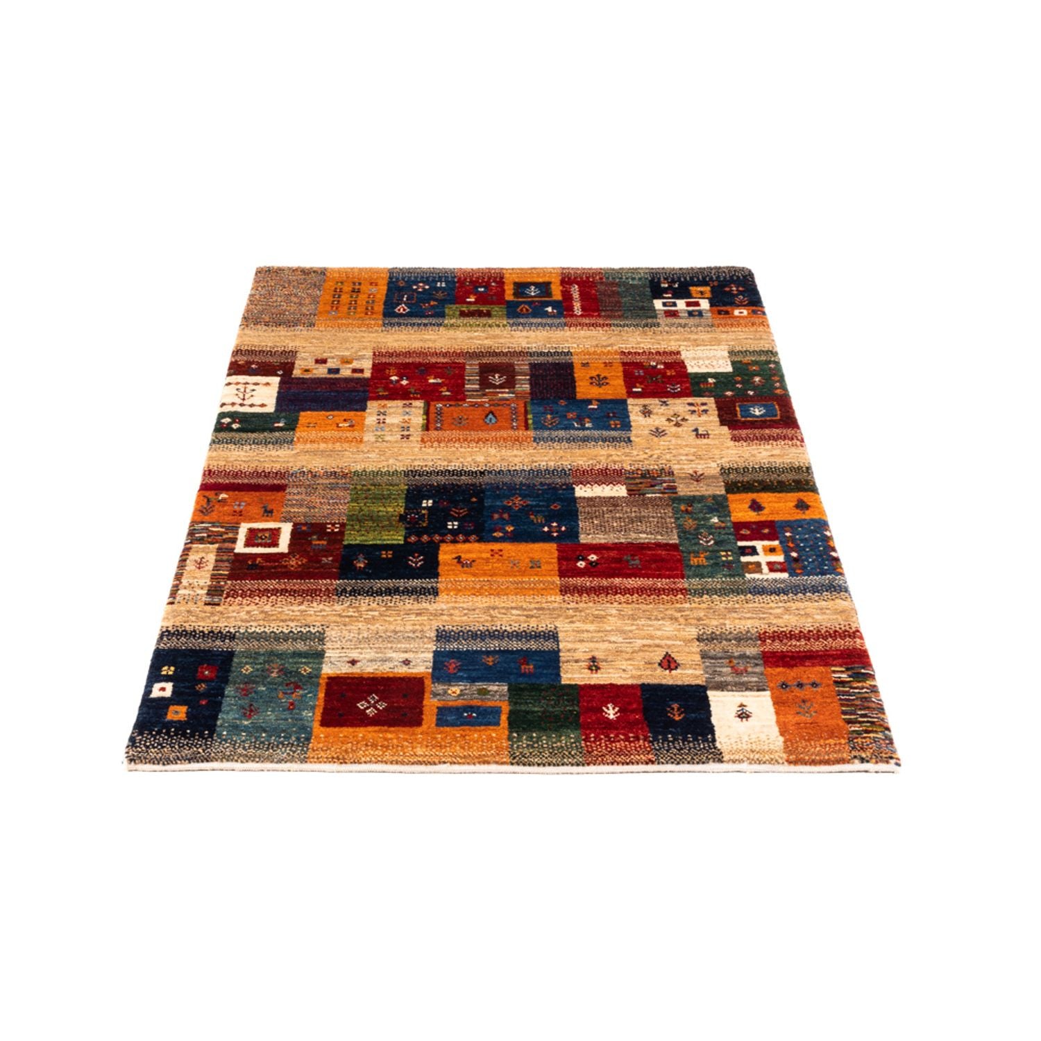 Alfombra Gabbeh - Loribaft Persa - Real - 132 x 84 cm - multicolor