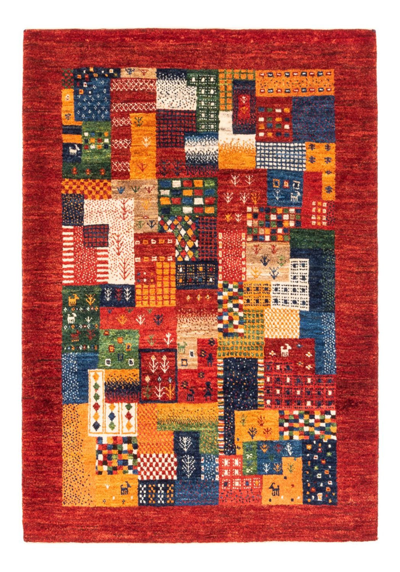 Alfombra Gabbeh - Loribaft Persa - Real - 123 x 87 cm - multicolor
