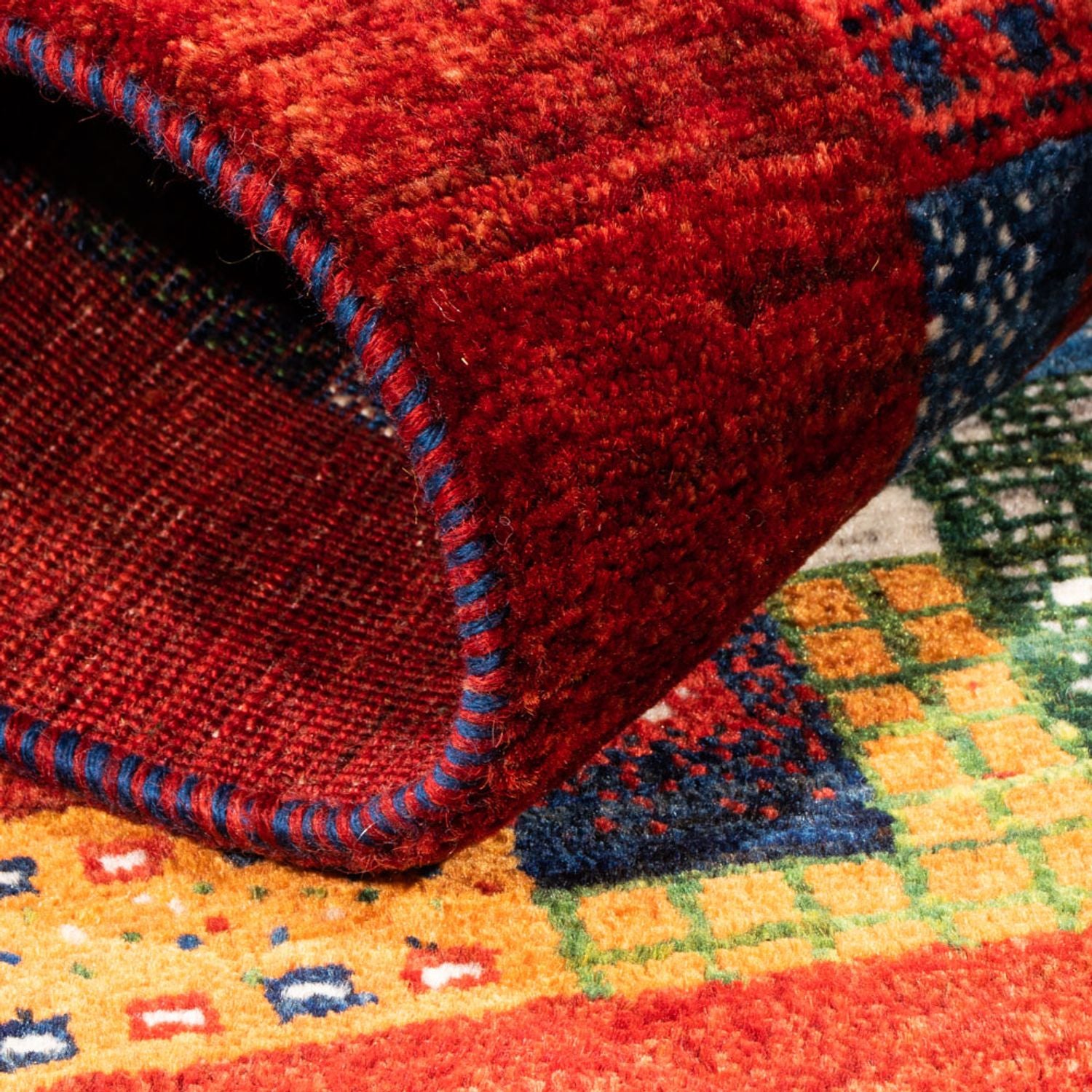 Alfombra Gabbeh - Loribaft Persa - Real - 123 x 87 cm - multicolor