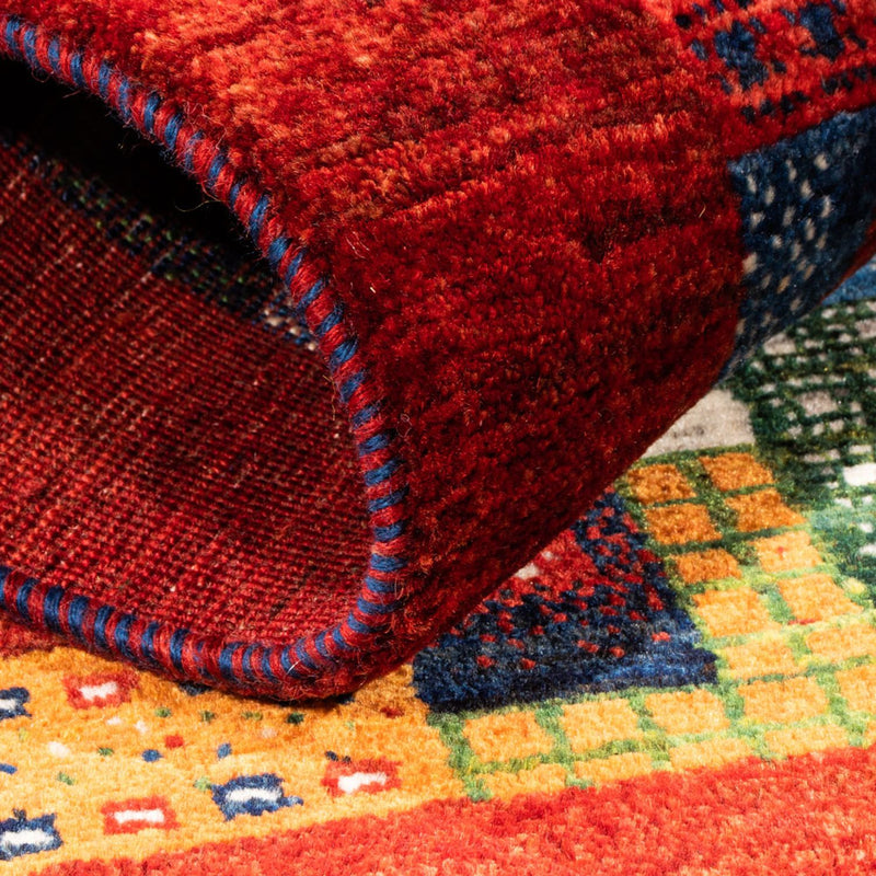 Alfombra Gabbeh - Loribaft Persa - Real - 123 x 87 cm - multicolor