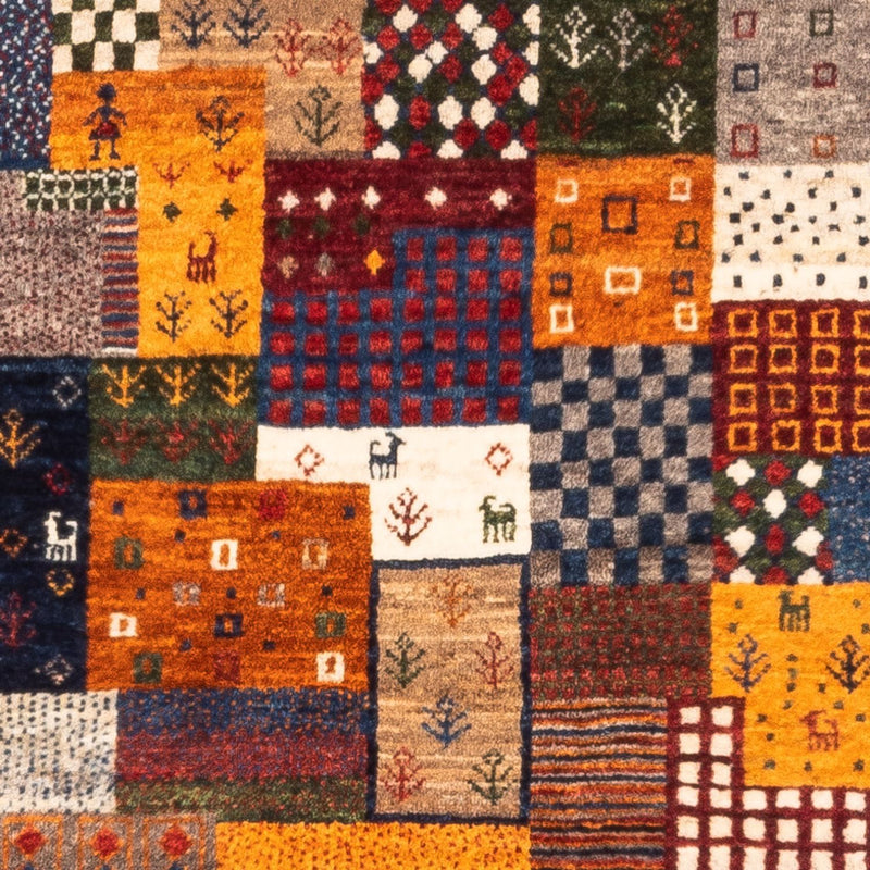 Alfombra Gabbeh - Loribaft Persa - Real - 130 x 83 cm - multicolor