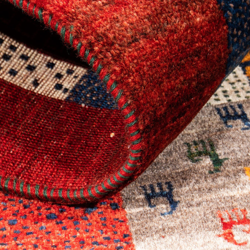 Alfombra Gabbeh - Loribaft Persa - Real - 130 x 83 cm - multicolor