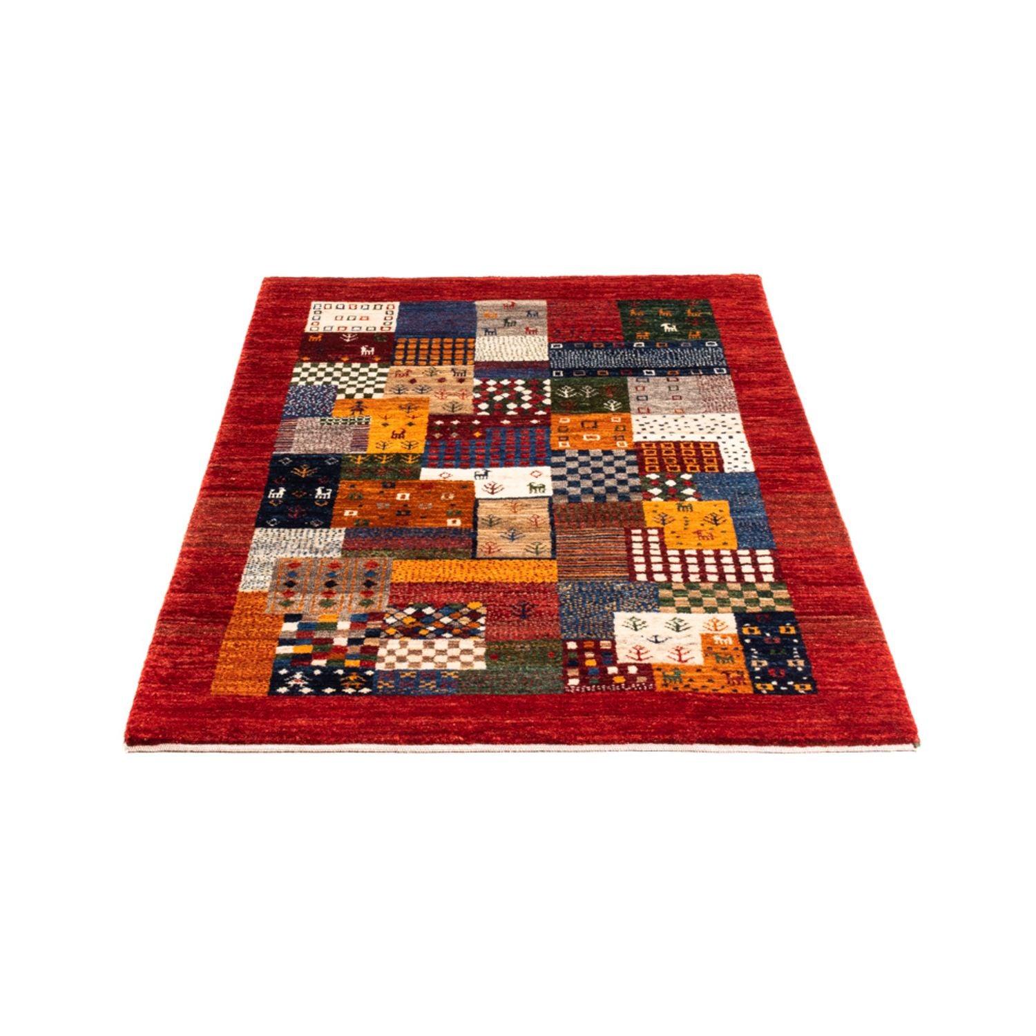 Alfombra Gabbeh - Loribaft Persa - Real - 130 x 83 cm - multicolor