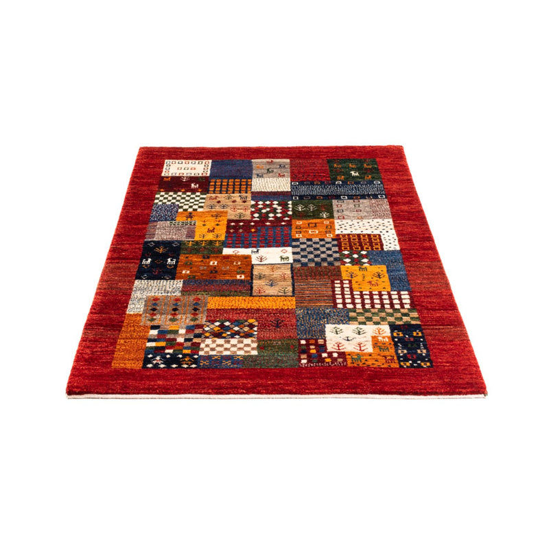 Alfombra Gabbeh - Loribaft Persa - Real - 130 x 83 cm - multicolor