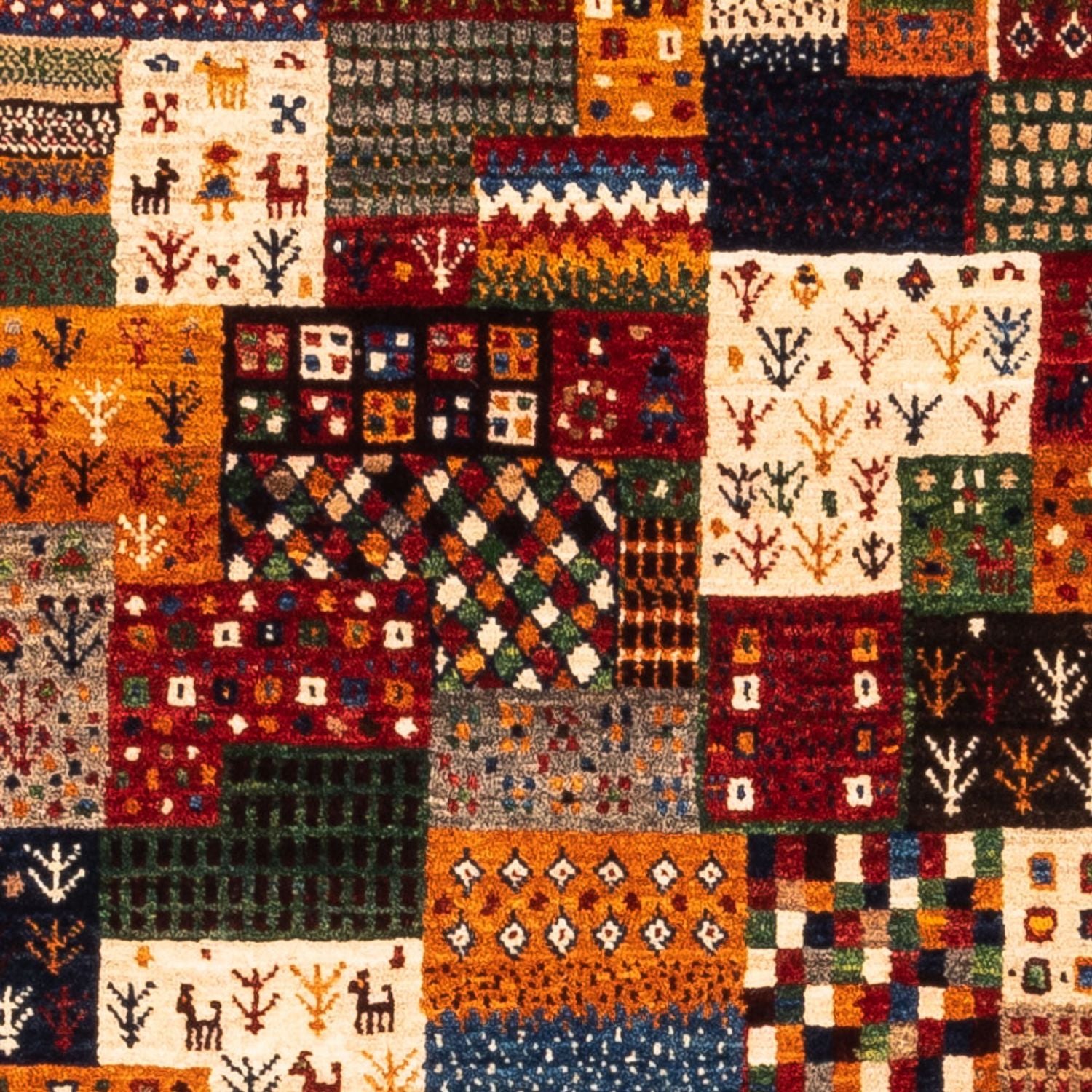 Alfombra Gabbeh - Loribaft Persa - Real - 137 x 92 cm - multicolor