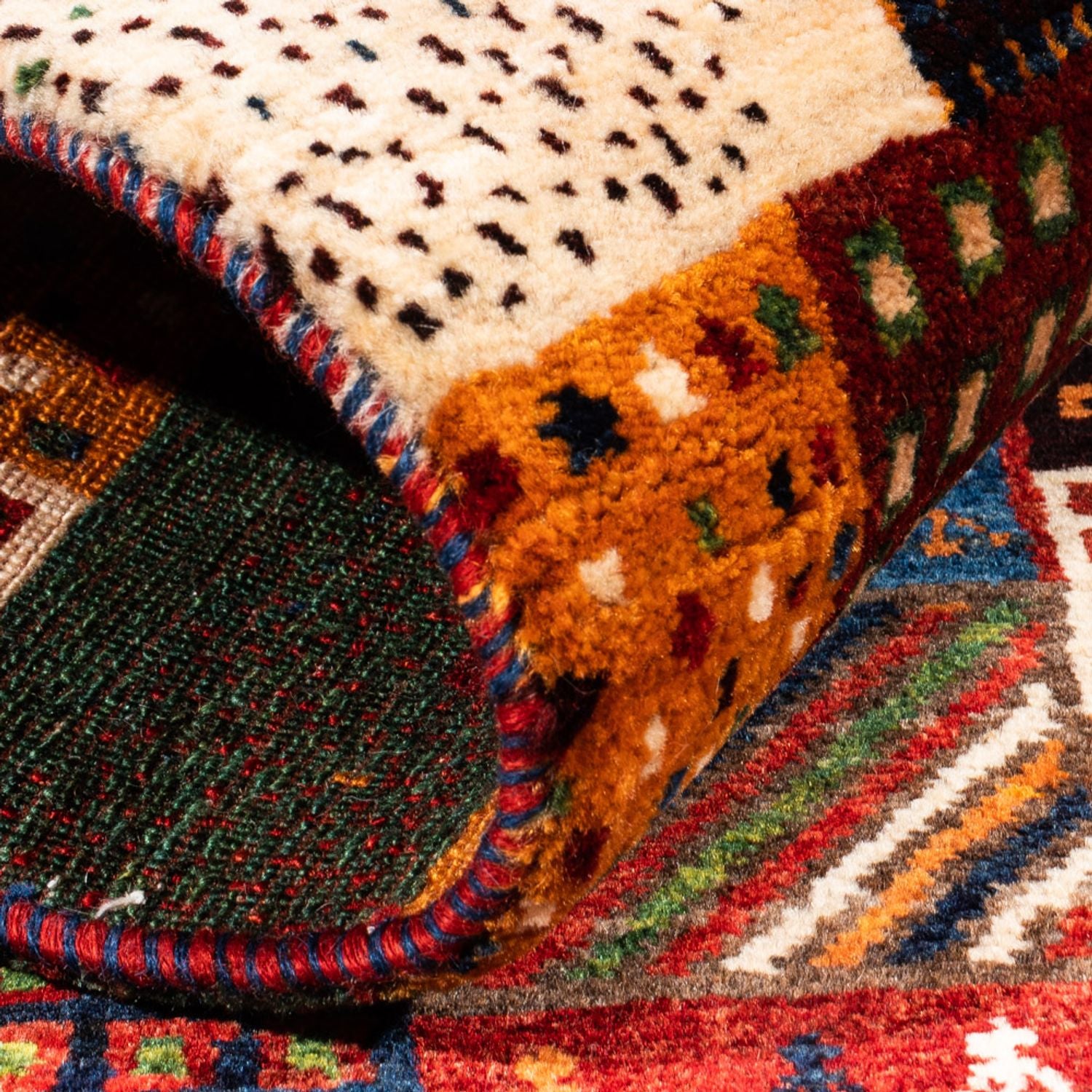 Alfombra Gabbeh - Loribaft Persa - Real - 137 x 92 cm - multicolor