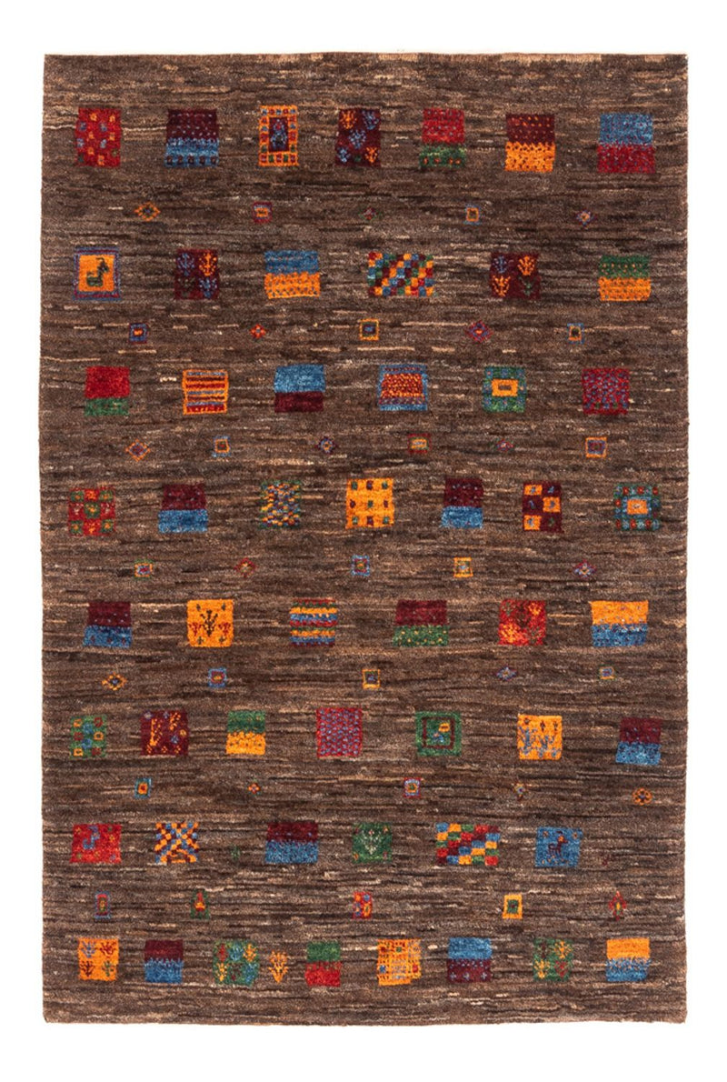 Alfombra Gabbeh - Loribaft Persa - Real - 119 x 82 cm - gris